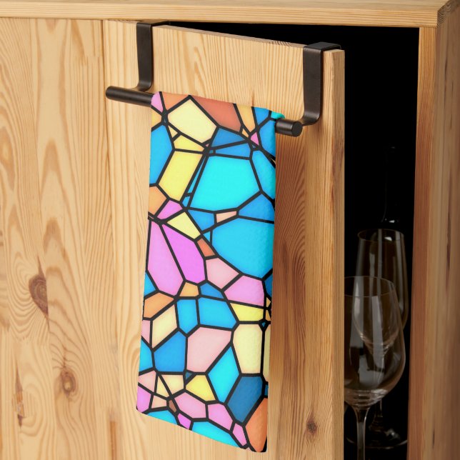 Stain Glass Lite Tea Towel (Thirds Fold)
