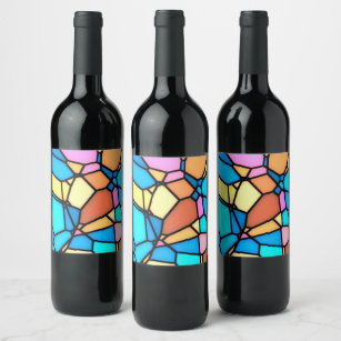 Stain Glass Lite Wine Label