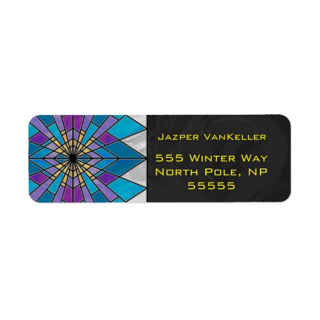 Stain Glass Ray Blue and Purple (Front)