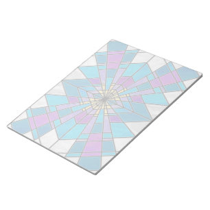 Stain Glass Ray Blue and Purple Notepad