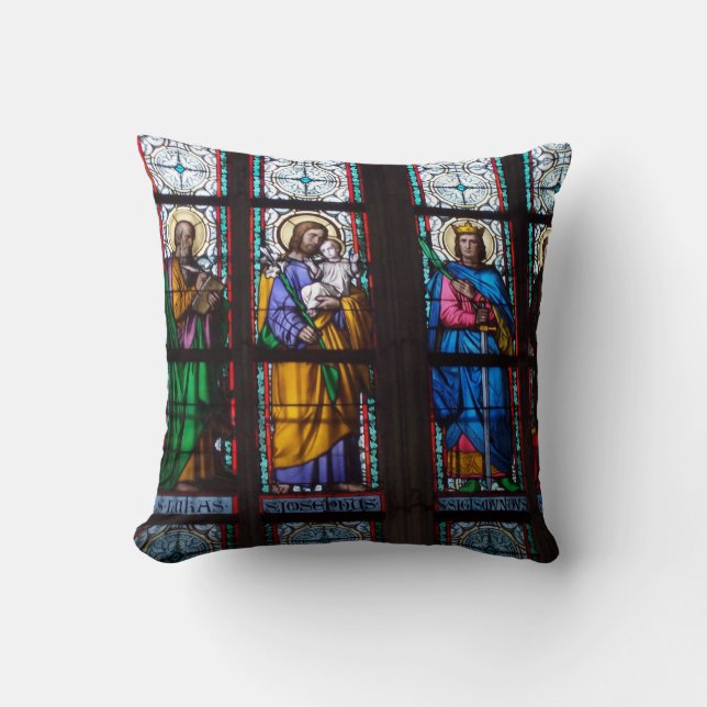 Stain Glass Throw Pillow (Front)