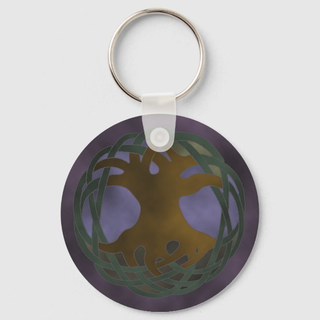 Stain Glass Tree of Life Key Ring (Front)