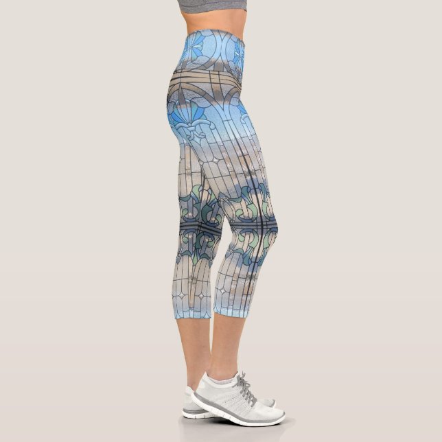 stain glass window High Waisted Capris (Right)