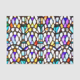 Stained Church Glass Window Effect Decoupage  Tissue Paper