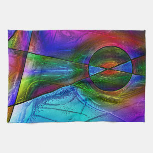 Stained Glass 1 Tea Towel