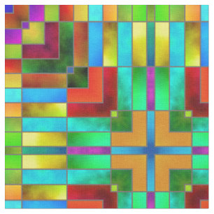 Stained Glass 3 Custom Fabrics Fabric