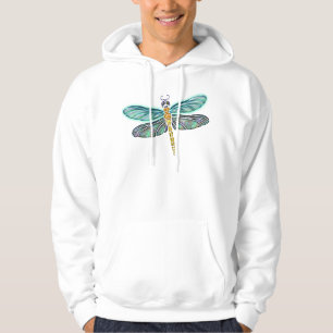 Stained Glass & Abalone Shell Dragonfly Hoodie