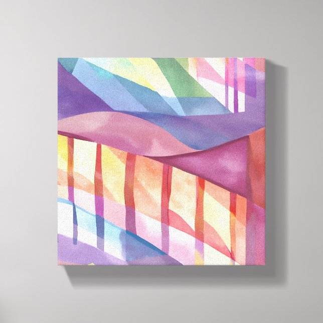Stained Glass | Abstract Colourful Contemporary Ar Canvas Print (Front)