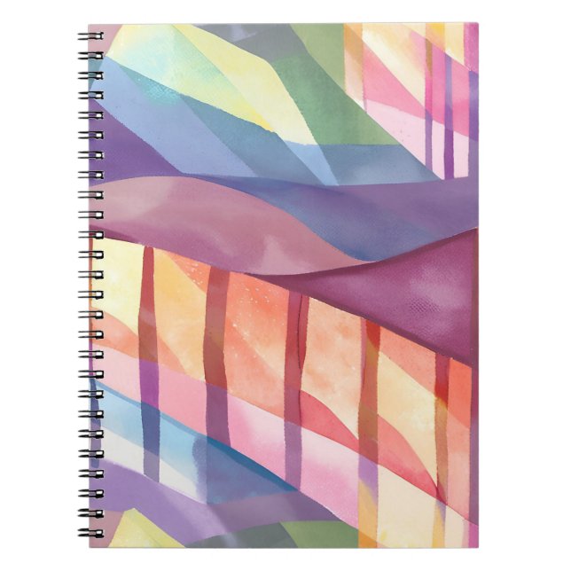 Stained Glass | Abstract Colourful Contemporary Ar Notebook (Front)