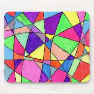 "Stained Glass" Abstract Design Mousepad