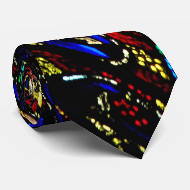 Stained Glass Abstract Tie (Rolled)