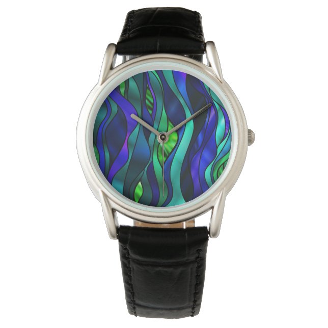 Stained Glass Abstract Watch (Front)