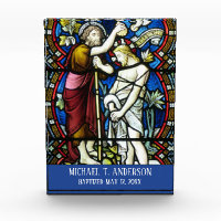 Stained Glass Adult Baptism Jesus St. John Baptist