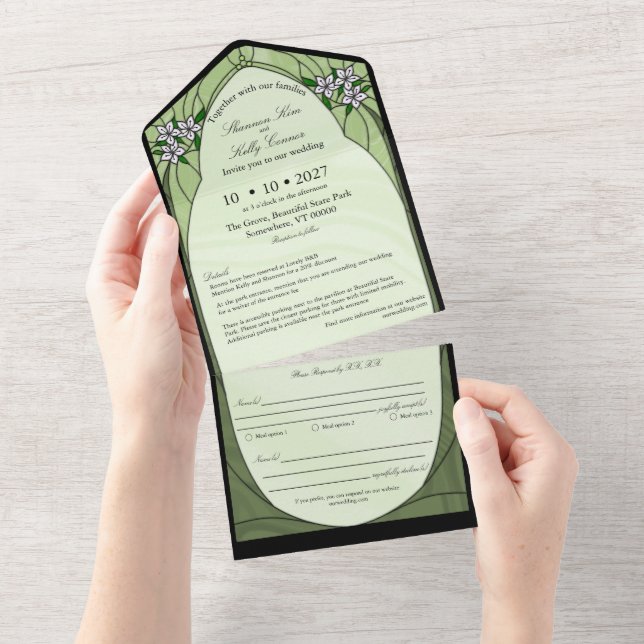 Stained Glass All in One Invitation (Tearaway)
