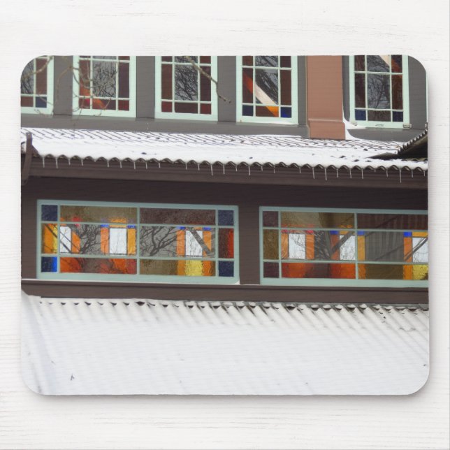 Stained Glass and Icicles - Martha's Vineyard Mouse Mat (Front)