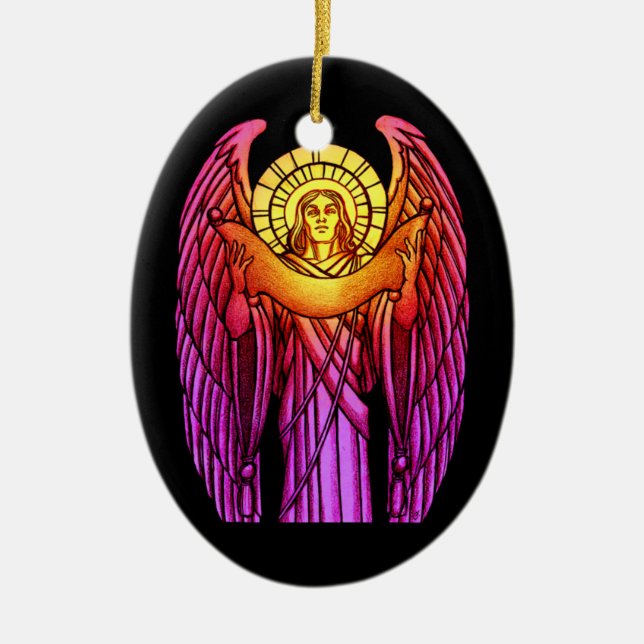 Stained Glass Angel Ornament (Front)