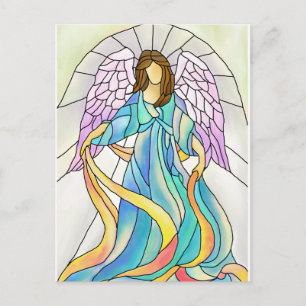 Stained Glass Angel Postcard