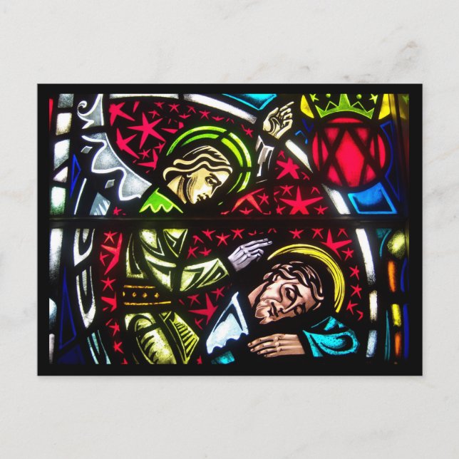 Stained Glass Angel Postcard (Front)