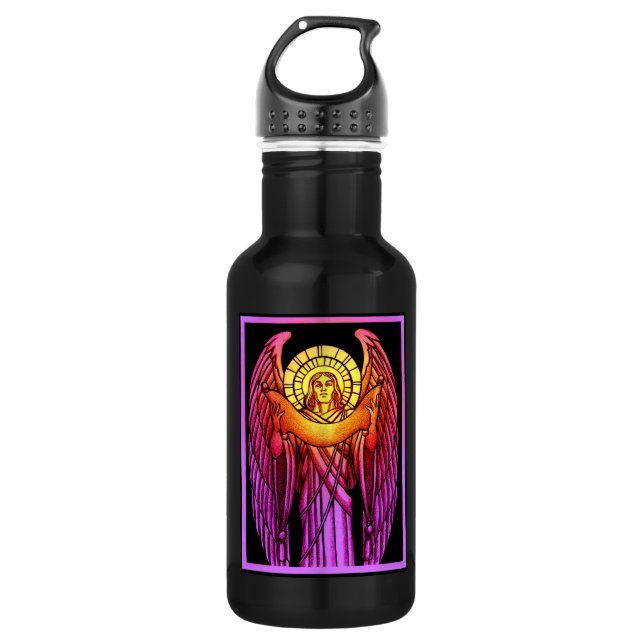 Stained Glass Angel Water Bottle (Front)