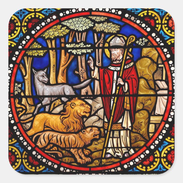 Stained Glass Art Church Window Stickers (Front)