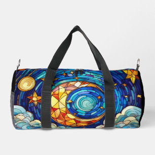 Stained glass art duffle bag