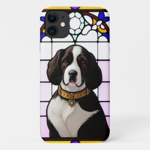 Stained Glass Art Featuring a Dog Portrait iPhone 11 Case
