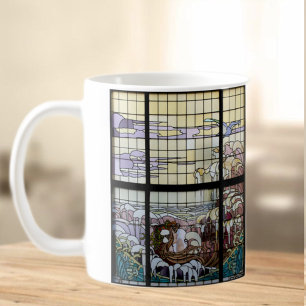 Stained Glass Art Nouveau Sea Scene Coffee Mug