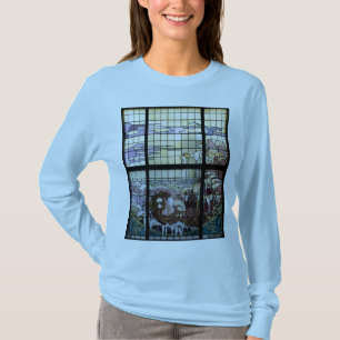 Stained Glass Art Nouveau Sea Scene T-Shirt