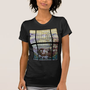 Stained Glass Art Nouveau Sea Scene T-Shirt