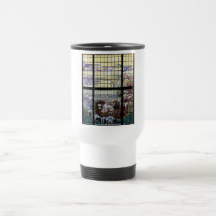 Stained Glass Art Nouveau Sea Scene Travel Mug