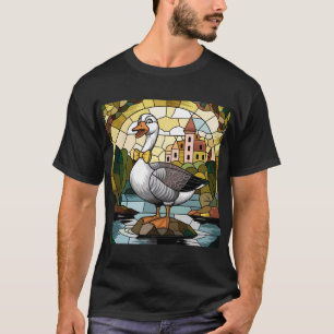 Stained Glass Art, Silly Goose Stained Glass  T-Shirt