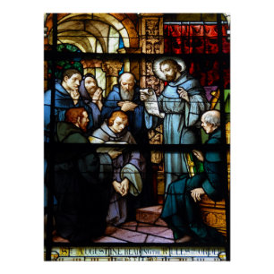 stained glass art St Augustine Poster