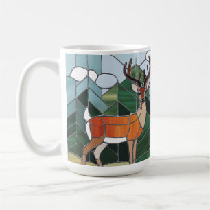 Stained Glass Art, Stained Glass Style Deer Art Coffee Mug