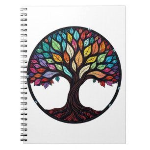 Stained Glass Art, Tree of Life Stained Glass Notebook