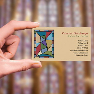Stained Glass Artist Business Card