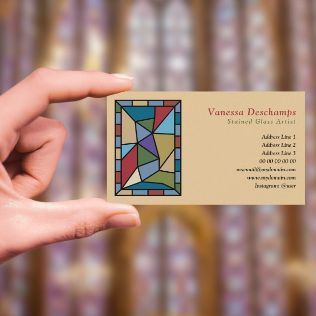 Stained Glass Artist Business Card (Stained Glass Artist Business Card)