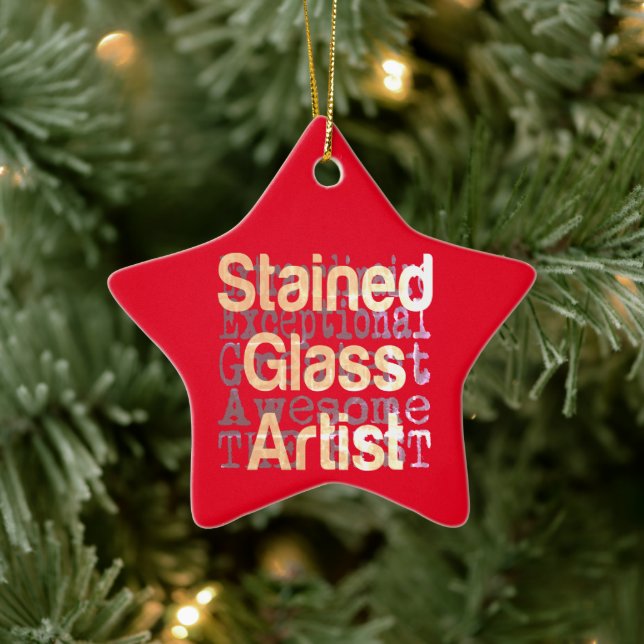 Stained Glass Artist Extraordinaire Ceramic Tree Decoration (Tree)
