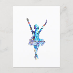 Stained Glass Ballerina  Postcard