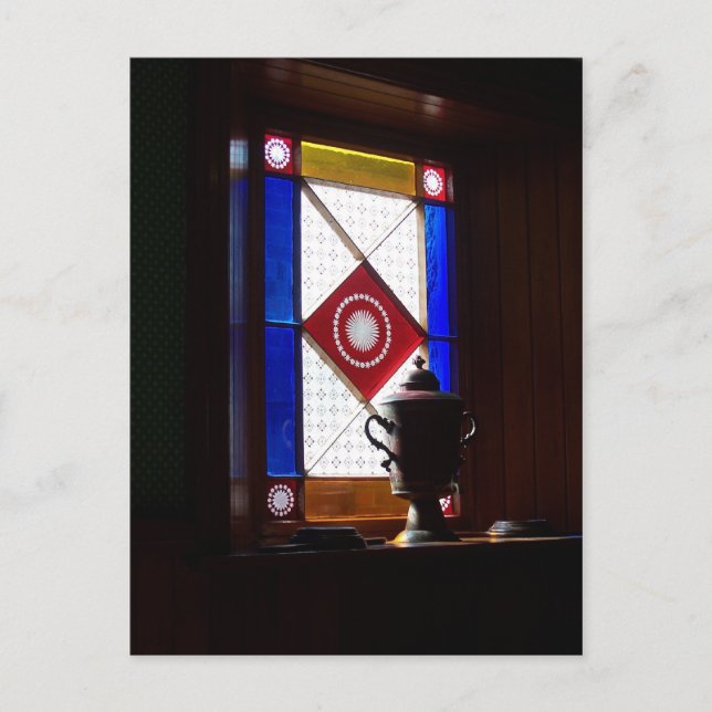 Stained glass Beamish Museum Postcard (Front)