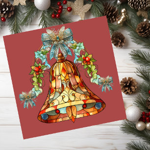 Stained Glass Bell Magnetic Card