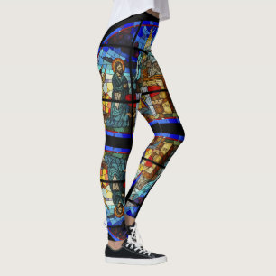 Stained glass Bible stories Leggings