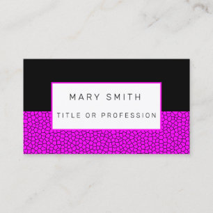Stained Glass Black Pink Business Card