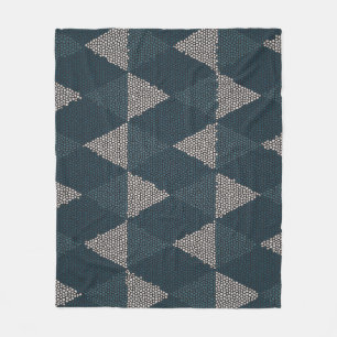 Stained Glass Blue Diamond Fleece Blanket