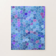 Stained Glass Blue Puzzle