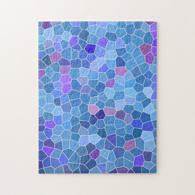 Stained Glass Blue Puzzle (Vertical)