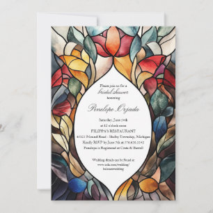 Stained Glass Bridal Shower Invitation Artistic