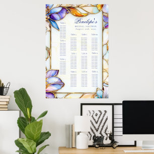 Stained Glass Bridal Shower Seating Chart