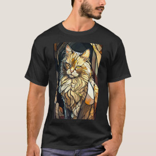 Stained Glass Buff Cat T-Shirt