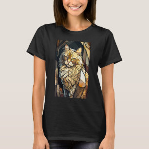 Stained Glass Buff Cat T-Shirt