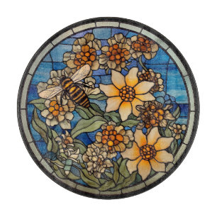 Stained Glass Bumblebee Cutting Board
